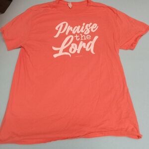 Fruit of the Loom Orange Short Sleeve Tee Praise the Lord XL